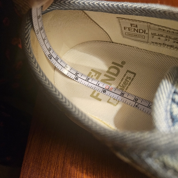 Fendi Domino Denim Logo Sneakers NIB - Picture 10 of 10